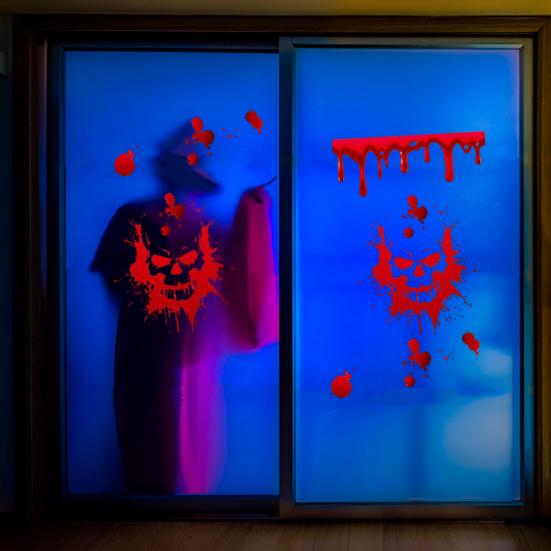 1 лист Красная Кровь Наклейка Автомобиль Забавная Тема Хэллоуина Кровоточащая Наклейка Самоклеящаяся Наклейка Фары Автомобиля Окно Фара Задний Фонарь Автомобиль Наклейка Украшение