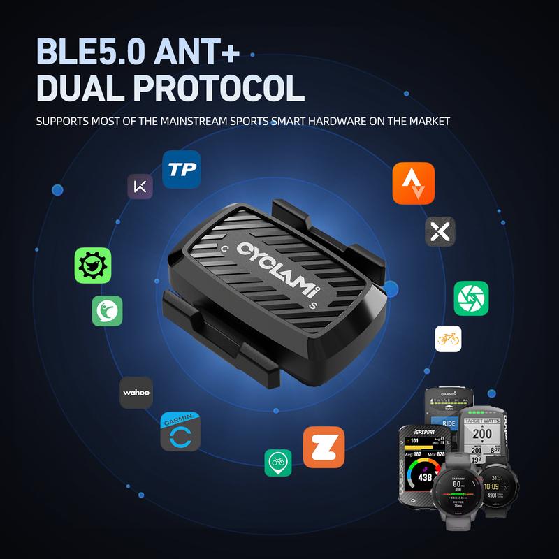 CYCLAMI Датчик каденса Скорость C1 ANT Bluetooth 5.0 Спидометр GPS Велокомпьютер Для GARMIN iGPSPORT BSC100s Bryton G2 plus G+