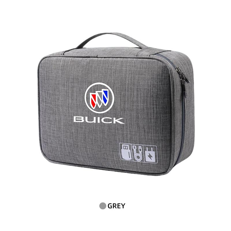 Car Digital Storage Bag USB Data Cable Organizer Accessories For Buick Regal Encore enclave royaum Park Avenue Envista GL8 GL6