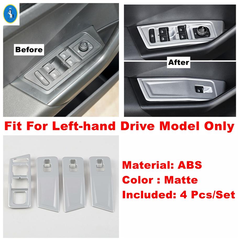 Matte Car Window Glass Lift / Water Cup Holder / AC Air Outlet Cover Trim ABS Accessories For Volkswagen T-Roc T Roc 2018 -