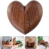 Деревянная шкатулка для колец в форме сердца, держатель для колец из орехового дерева, винтажная шкатулка-органайзер для ювелирных изделий, День рождения