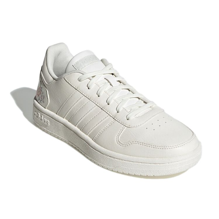 adidas Neo Hoops 2.0 Искусственная кожа Цветочные Удобные Прочные Низкие Ретро Баскетбольные Кроссовки Женские кроссовки Белый EF0122