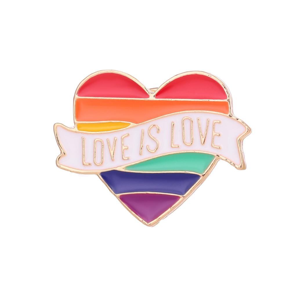 Trendy Rainbow Heart Drip Oil Brooch - Versatile Fashion Jewelry Gift