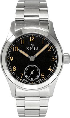Часы KNIS Varnish Made in Japan, ретро-часы в стиле милитари, сапфировое стекло, водонепроницаемость 10 АТМ, ремешок из нержавеющей стали, черные мужские KN003-BKSS