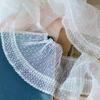 1Yard Elastic Mesh White Black Dot Lace Fabric Handmade DlY Wedding Dresses Sewn Decoration 10.5CM Wide