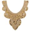 Elegant Embroidered Lace Collar Neckline Appliques Trim with Sequins Ethnic Style Sew On Patches for Fashionable Women