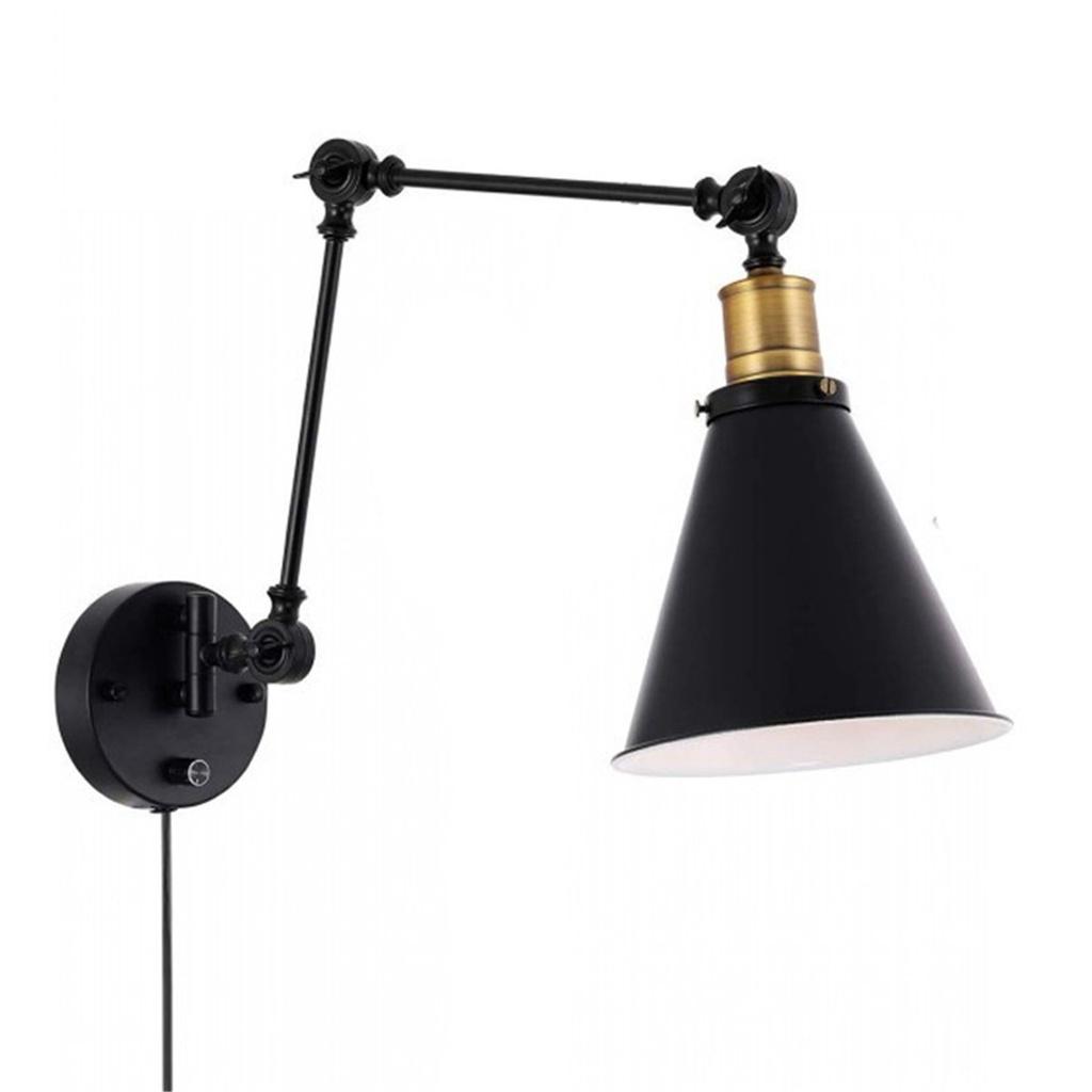 Adjustable Vintage LED Wall Light E27 110-220V Loft Industrial Wall Lamps Retro Bed Bedside Light Black 60W