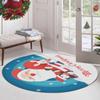 Рождественская концепция Декоративный тонкий машинный тканый хлопок Нескользящая основа Моющийся ковер для комнаты