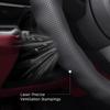 bpzsw1 Steering Wheel Cover Suitable for Ram, Wave-Shaped Sport Design, Breathable Leather, Segmented, Non-Slip, Sweat-Absorbent, for Pickup Promaster