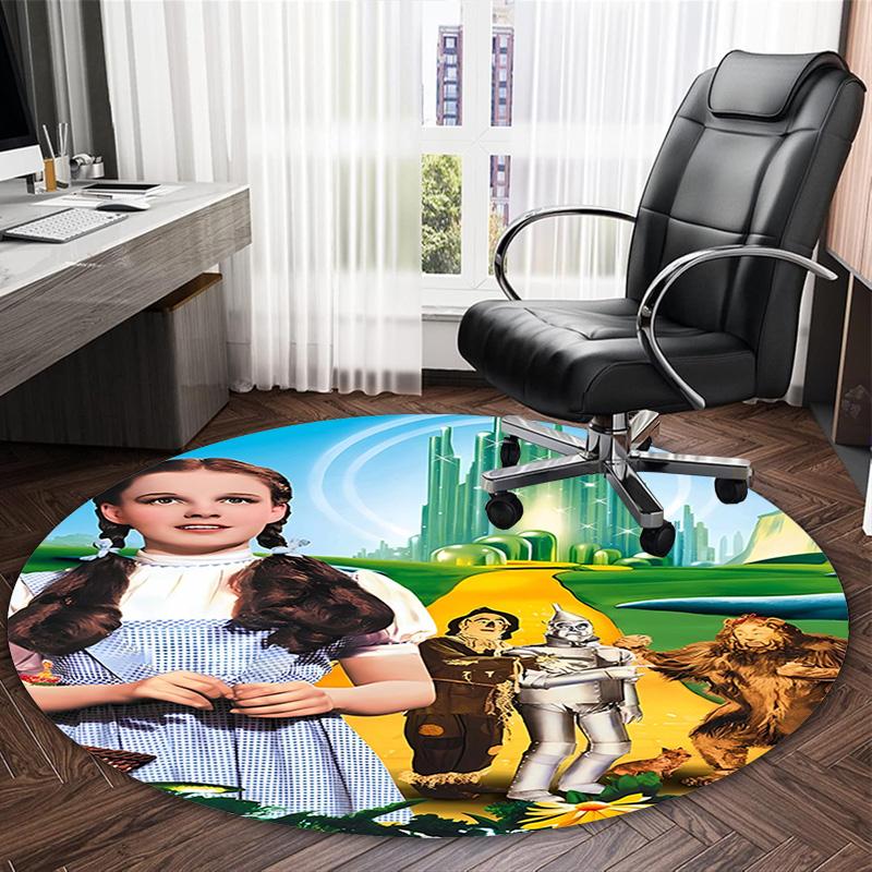1pc The Wizard of Oz3 Print Round Carpet Chair Round Carpet Suitable for Bedroom Living Room Home Decorative Carpet