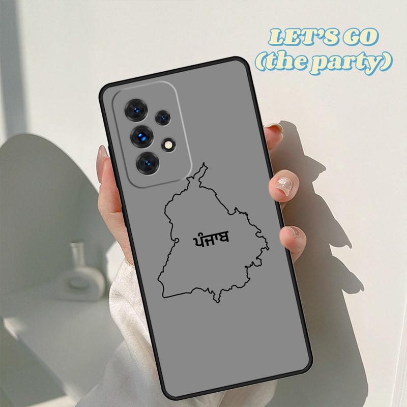 Карта штата Пенджаб Контур чехол для телефона Для Samsung Galaxy A42 A31 A40 A51 A71 A32 A80 A91 A52 A72 A73 A20e A21S A50 A70 A11 A12 Чехол