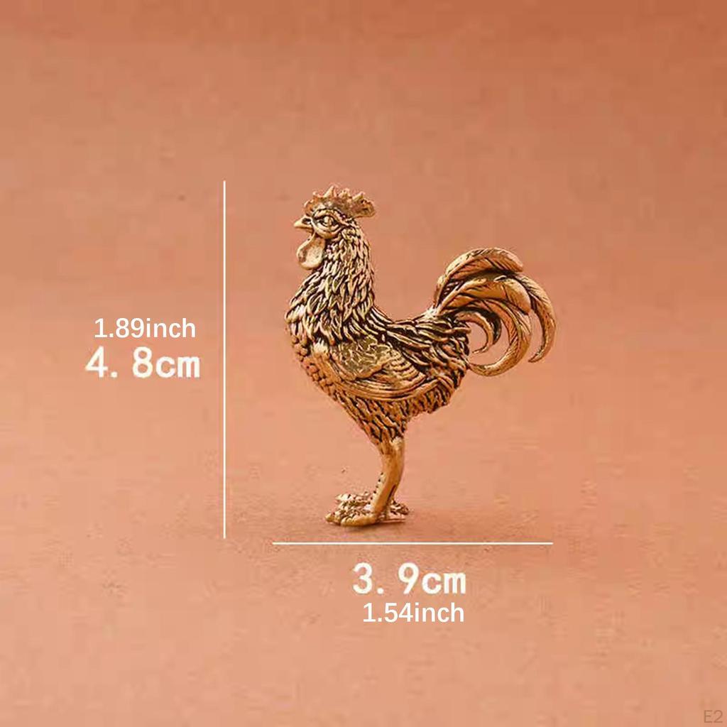 Латунная фигурка курицы, домашнее животное, настольный декор для ванной комнаты