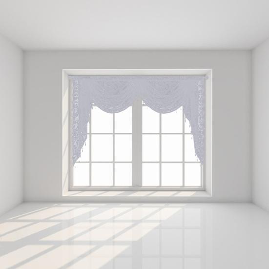 Black Beaded Lace Waterfall Valance Lightweight Breathable Easy Installation Luxurious Small Window Semi Sheer Swag Waterfall Valance