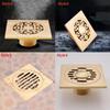 Anti-odor Square Shower Drain Brass Bathroom Drainage Convenient Floor Hair Catcher  Laundry Floor