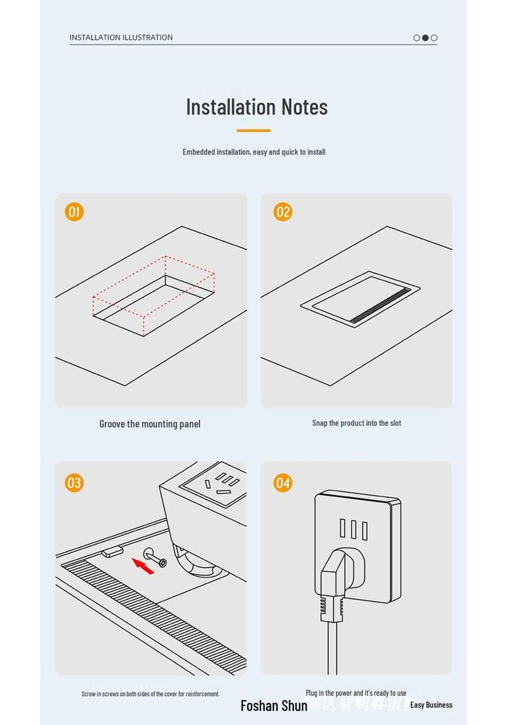 Embedded Flip-up Desktop Socket with USB Power and Cable Management