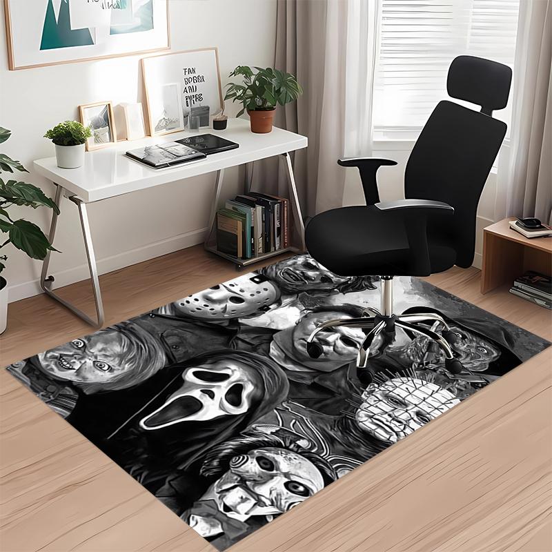Halloween horror Printed Carpet, for Office Chair Living Room Bedroom Kitchen Room Decor Gifts.