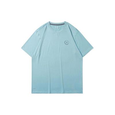 Футболка с коротким рукавом и круглым вырезом с логотипом серии Li Ning Wade, мужская, цвет аква-синий ATSR209-7