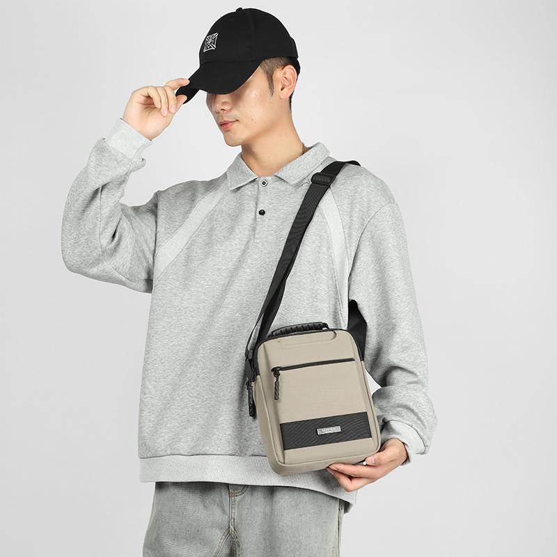 Мужская портативная сумка-мессенджер большой вместимости, вертикальная, модная, многофункциональная, на одно плечо, повседневная деловая дорожная сумка
