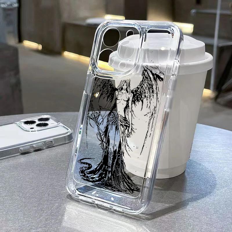 Милый Котенка Эскиз Арт Чехол для Телефона для Серии iPhone 17 16 15 14 13 12 11 Pro Max Plus SE Двухслойная Защита