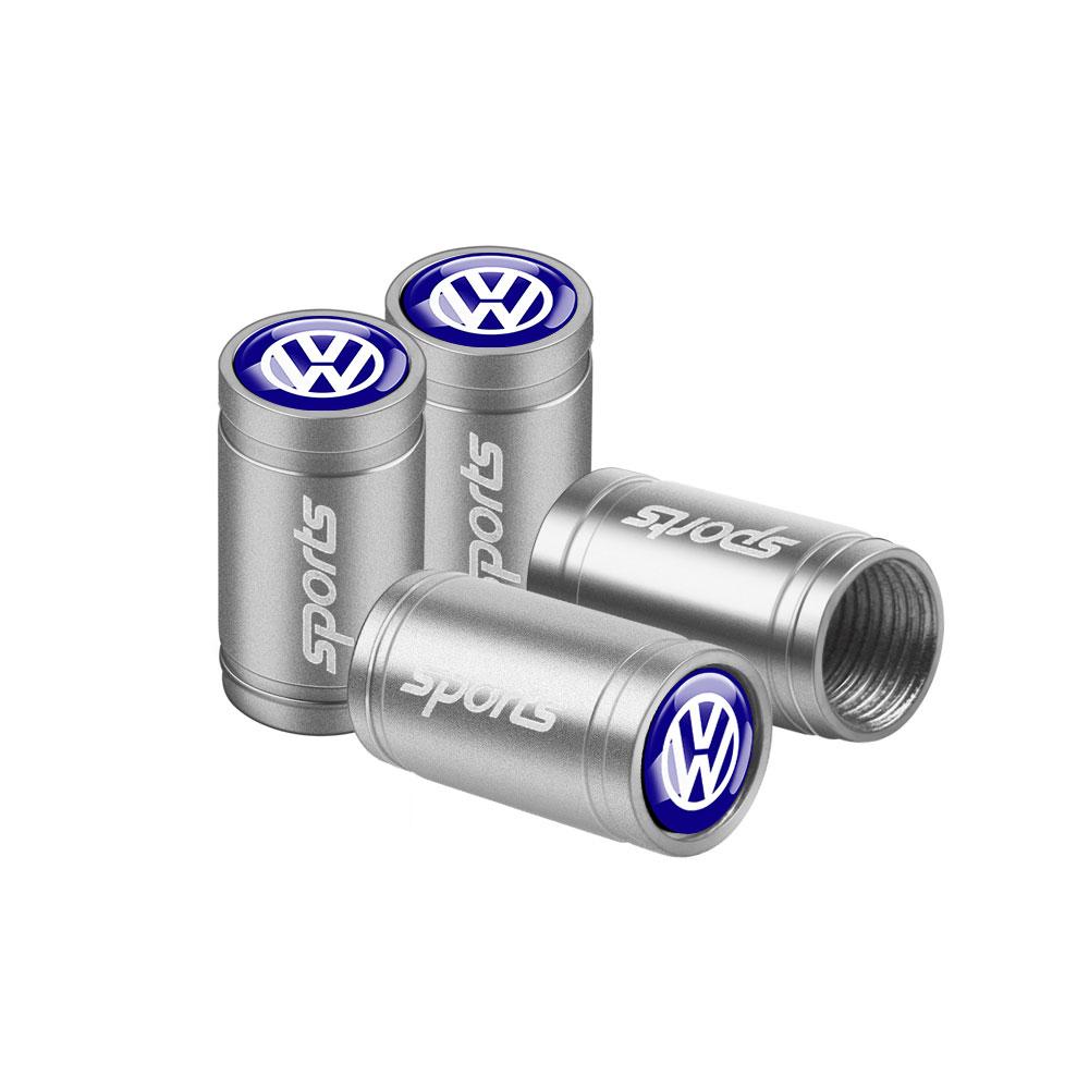 MPSGW1 4PCS Car Badge Wheel Tires Valve Caps Metal Tyre Dust Cover For VW Golf Motion Touran Rline TDI R32 MK4 GTI Tiguan Jetta Sagitar