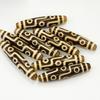 Taigong Tooth Yellow Nine Eyes Dzi Beads High Oil Differentiation Pulp Agate Loose Beads DIY Wenwan Bracelet Necklace Accessories