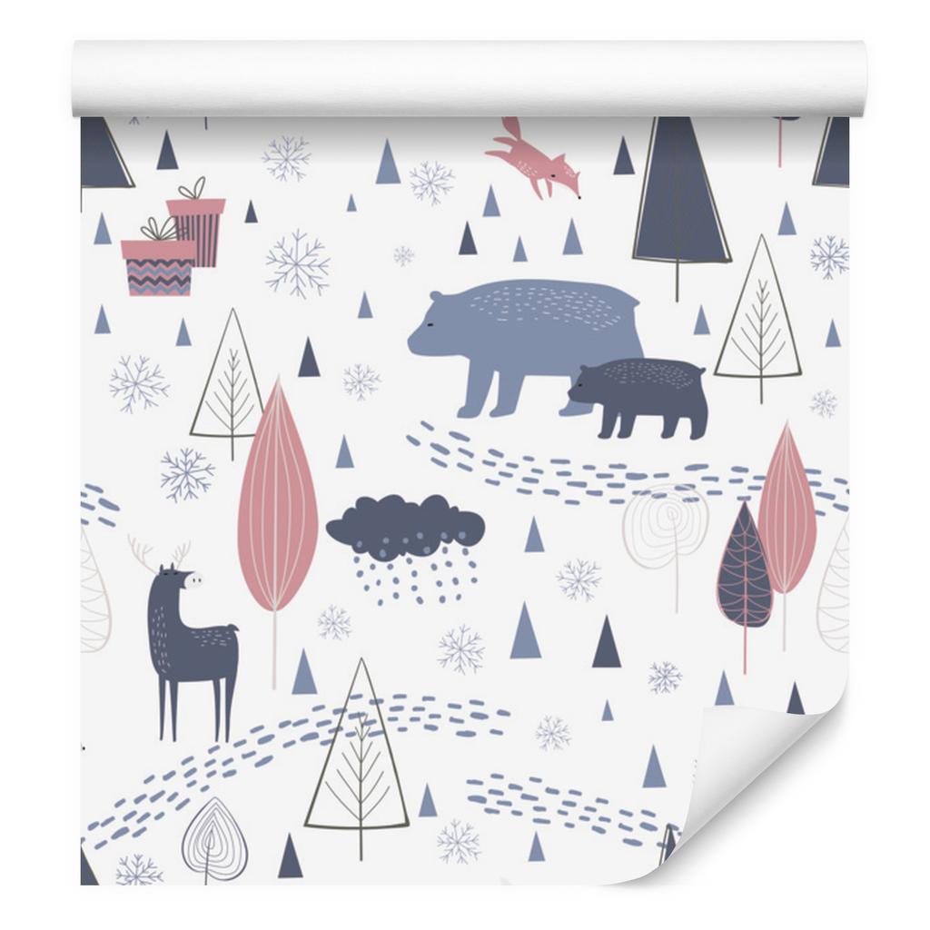 Scandinavian style animal wallpaper for living room and bedroom 50x1000