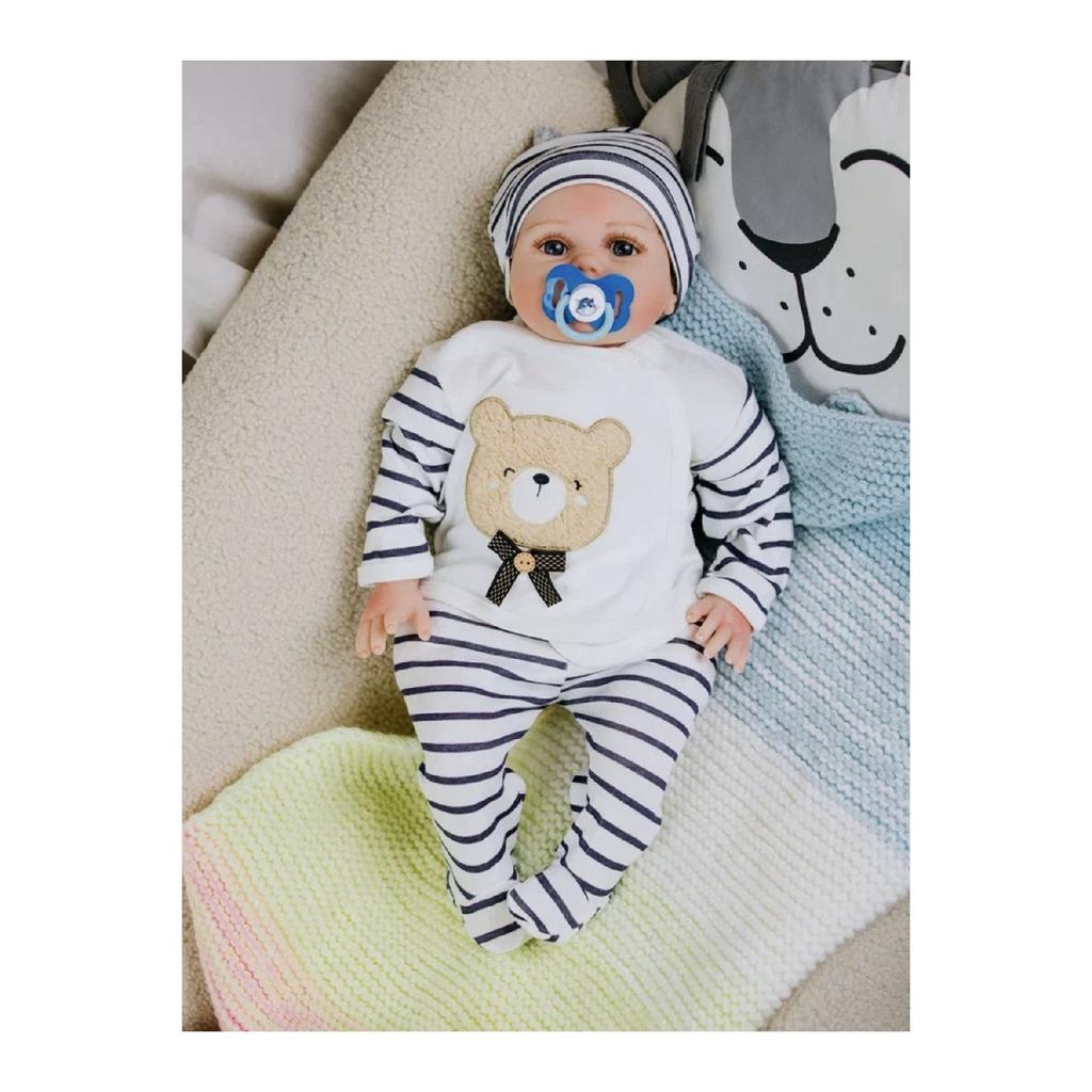 New Season Boxed 5-piece Hospital Discharge Set With Teddy Bear Baby Boy Newborn Outfit