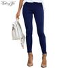 Женские джинсы, модные эластичные однотонные эластичные узкие брюки с рюшами, повседневные брюки