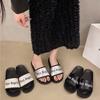 New Simple Harajuku Casual Student Letter Cool Slippers Fashion One-word Beach Shoes