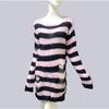 New Goth Punk Gothic Sweater Oversized Pullovers Women Striped Cool Hollow Out Hole Broken Jumper Harajuku Aesthetics Sweater