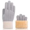 Touchscreen Knitted Fleece Gloves Winter Warm Furry Warm Mitts Female's Gloves  Outdoor Sport