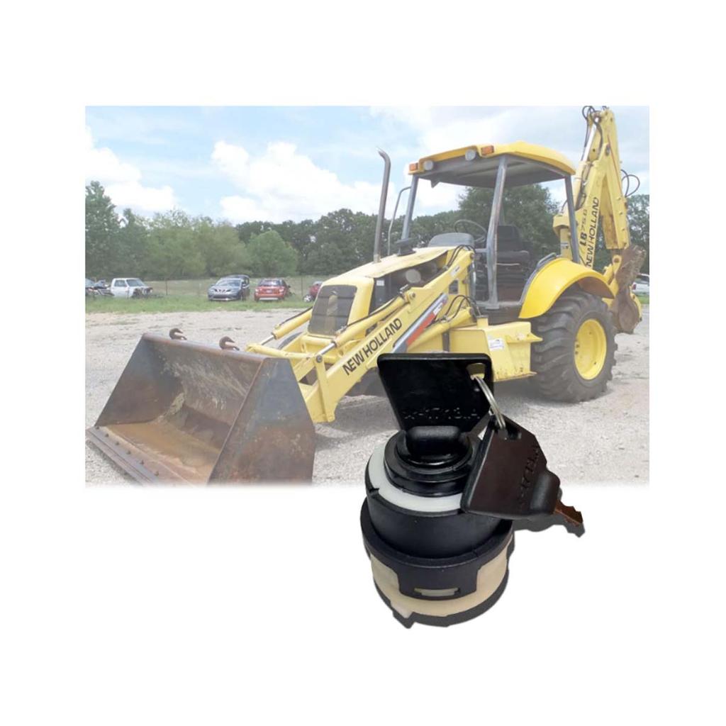 APSMOTIV Замок зажигания 9-контактный в сборе с ключами Подходит для New Holland LB75 LB75B LB75CP LB110 LB115 LV80 LB115B B110 LB90 B110B U80