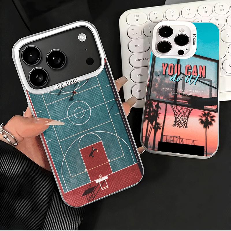 Спортивная эстетика баскетбола Мягкий чехол для телефона для iPhone 15 16 17 Pro Max 17Air 16E 14 Plus 13 12 Mini Ударопрочный чехол Задняя панель