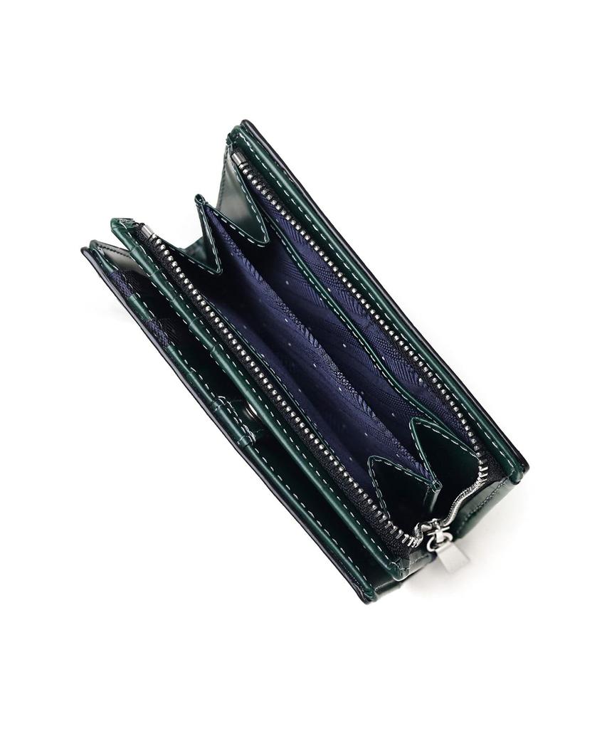 Полудлинный кошелек Takeo Kikuchi Max, Кожа коровы, Нет. 728618, Зеленый