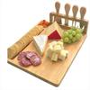 Bamboo Cheese Board 1PC Cheese Knife Cheese Slicer Fork Spoon Cut Kitchen Cooking Tools Bamboo Cutting Board Wooden Cheese Board