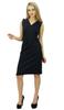 Bimba Women's Casual V Neck Slim Bodycon Formal Work Pencil Dress Sleeveless