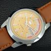 SEIKO 5 AUTOMATIC VINTAGE REFURBISHED JAPAN MENS YELLOW DIAL WATCH a445448-1