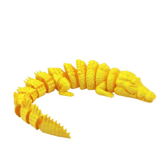 3D Printed Crocodile Toy Articulated Crocodile Ornament with Moveable Joints Anxiety Relief