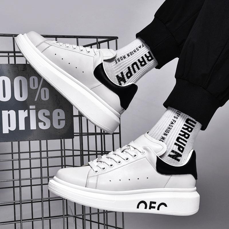 Натуральная кожа дизайнерские роскошные мужские и женские туфли на платформе для тенниса и бега повседневные вулканизированные белые туфли кроссовки для девочек обувь