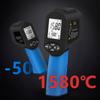 HP-1580 Industrial Laser Thermometer 50:1 Infrared with Adjustable Emissivity -122 To 300 for HVAC and Ovens