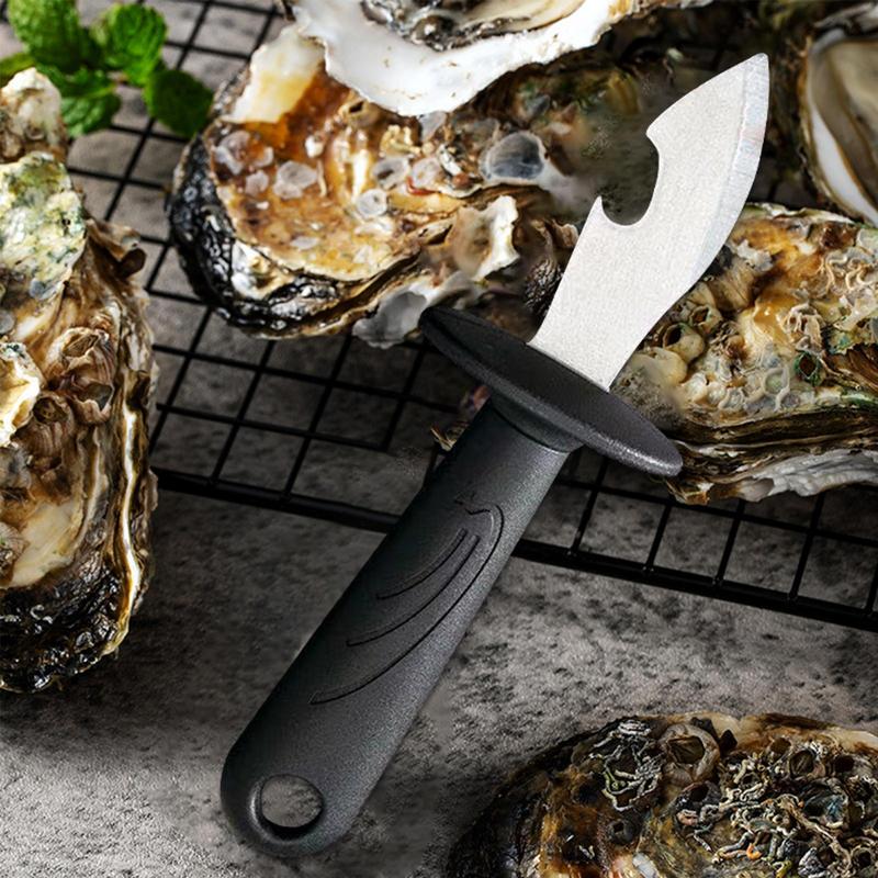 1 шт. Портативный нож для вскрытия морепродуктов из нержавеющей стали, гребешков, с ручкой, ножи для устриц, остроконечный вскрыватель, открывалка для раковин и морепродуктов