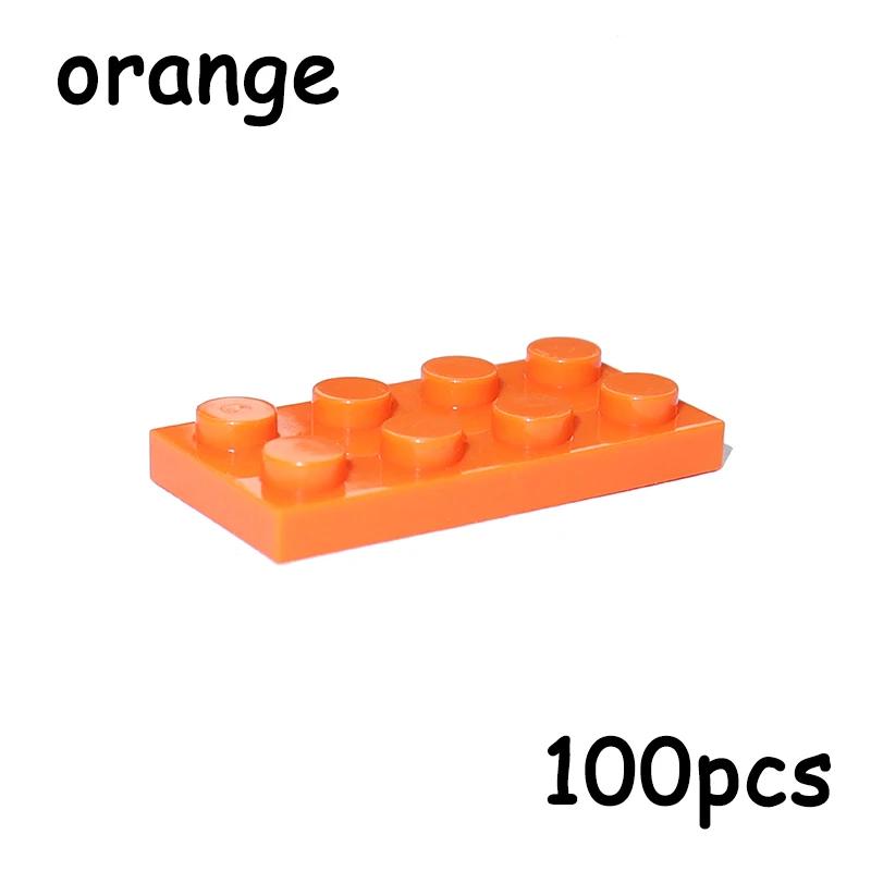 100 ШТУК Размер 2x4 Пластина с точками 3020 MOC Собираемые Частицы DIY Строительные Блоки 2*4 Фигурки Кирпичики Образовательная Креативная Игрушка для Ребенка