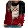 Hoodie Cute Cat 3D Printed Pullovers & Long Sleeves Women's Clothing