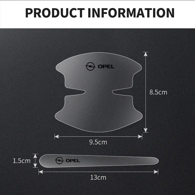 Car Door Handle Stickers Transparent Protector Film For Opel Corsa