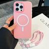 Роскошный чехол с ремешком в конфетных цветах для Magsafe для 17 16 15 14 12 11 13 Pro Max Plus Air Беспроводная зарядка Магнитная крышка