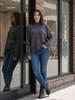 009 Women's Knitted Sweater: European & American Autumn/Winter, Round Neck, Loose Fit, Cross-border, New Arrival