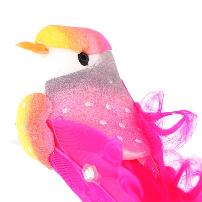 Случайные искусственные птицы, имитация животных из пенопласта, модели птиц из перьев, сделай сам, свадебные украшения для дома и сада