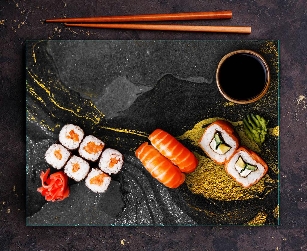TEMPERED GLASS CUTTING BOARD 30x22 MARBLE