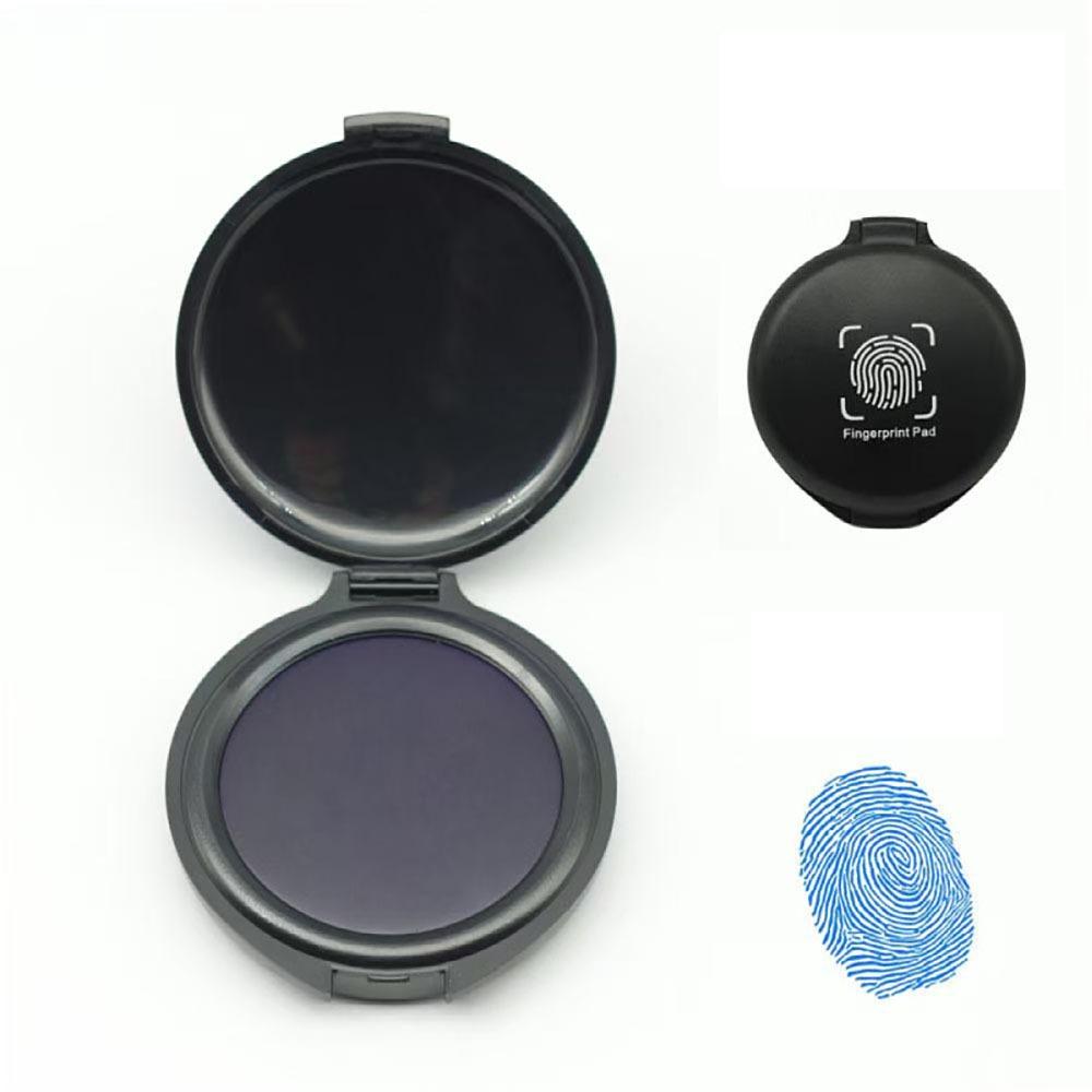 1Pcs 5.8cm Stamp Pad Waterproof Thumbprint Ink Pad Fingerprint Ink Pad  Identification Security