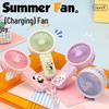 Cartoon USB Rechargeable Mini Handheld Fan with Custom Logo